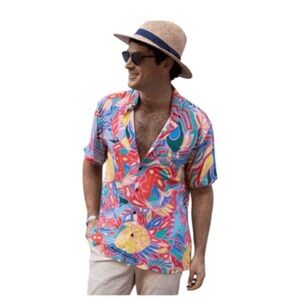 Kenny Flowers Colorful Tropical Button Down Shirt